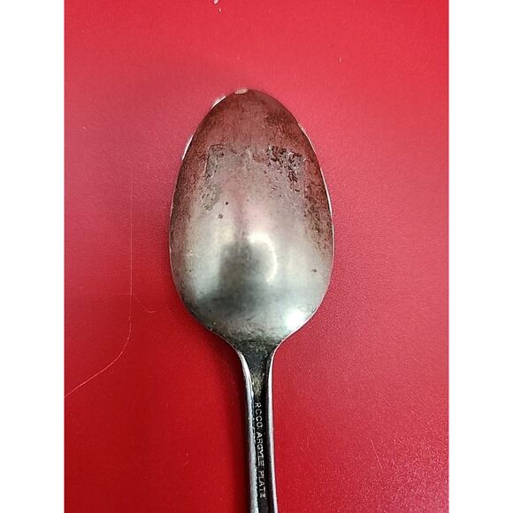 Vtg 1938 R.C.Co Argyle Silverplate Tablespoon 6" HANDPAINTED Santa Clause - Picture 6 of 7